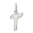 Initial T Charm Pendant in Real 925 Sterling Silver