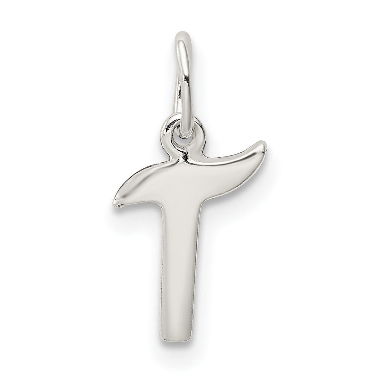 Initial T Charm Pendant in Real 925 Sterling Silver
