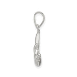 Sterling Silver Initial A Pendant Charm, Cursive Script Letter Monogram Design