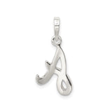 Sterling Silver Initial A Pendant Charm, Cursive Script Letter Monogram Design