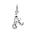 Sterling Silver Initial A Pendant Charm, Cursive Script Letter Monogram Design