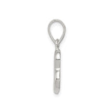Sterling Silver Letter B Pendant, Script Initial Charm Necklace for Women