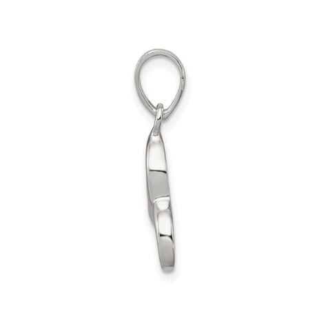 Sterling Silver Pendant with Openwork Hand and ASL ILY Symbol, American Sign Language Theme