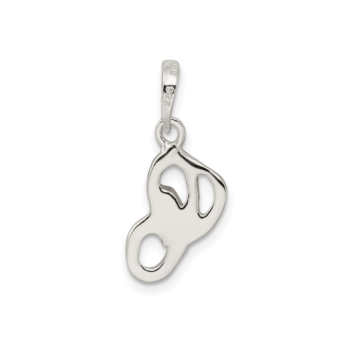 Sterling Silver Pendant with Openwork Hand and ASL ILY Symbol, American Sign Language Theme