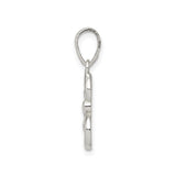 Sterling Silver Pendant with Flowing Swirl Design Symbolizing Eternal Love and Unity