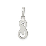Sterling Silver Pendant with Flowing Swirl Design Symbolizing Eternal Love and Unity