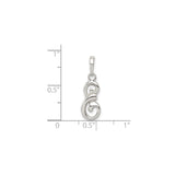 Sterling Silver Pendant with Flowing Swirl Design Symbolizing Eternal Love and Unity