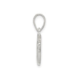Sterling Silver Script Letter J Pendant, Cursive Initial Charm for Women