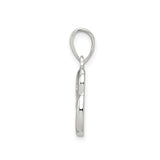 Sterling Silver Pendant with Abstract Swirl Design, Modern Boho Sculptural Style for Women