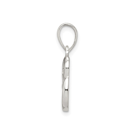 Sterling Silver Pendant with Abstract Swirl Design, Modern Boho Sculptural Style for Women