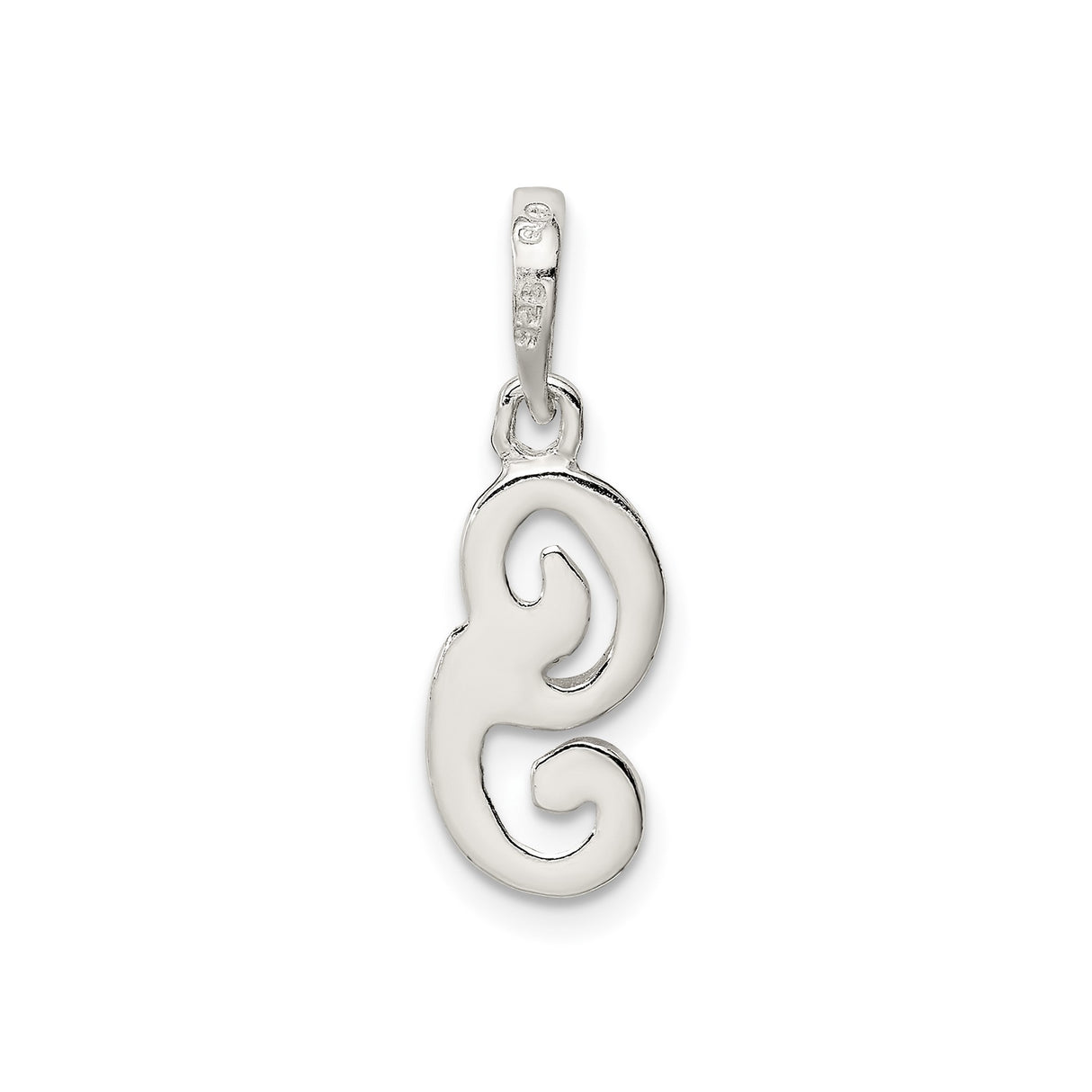 Sterling Silver Pendant with Abstract Swirl Design, Modern Boho Sculptural Style for Women