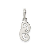 Sterling Silver Pendant with Abstract Swirl Design, Modern Boho Sculptural Style for Women