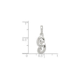 Sterling Silver Pendant with Abstract Swirl Design, Modern Boho Sculptural Style for Women