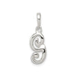 Sterling Silver Pendant with Abstract Swirl Design, Modern Boho Sculptural Style for Women