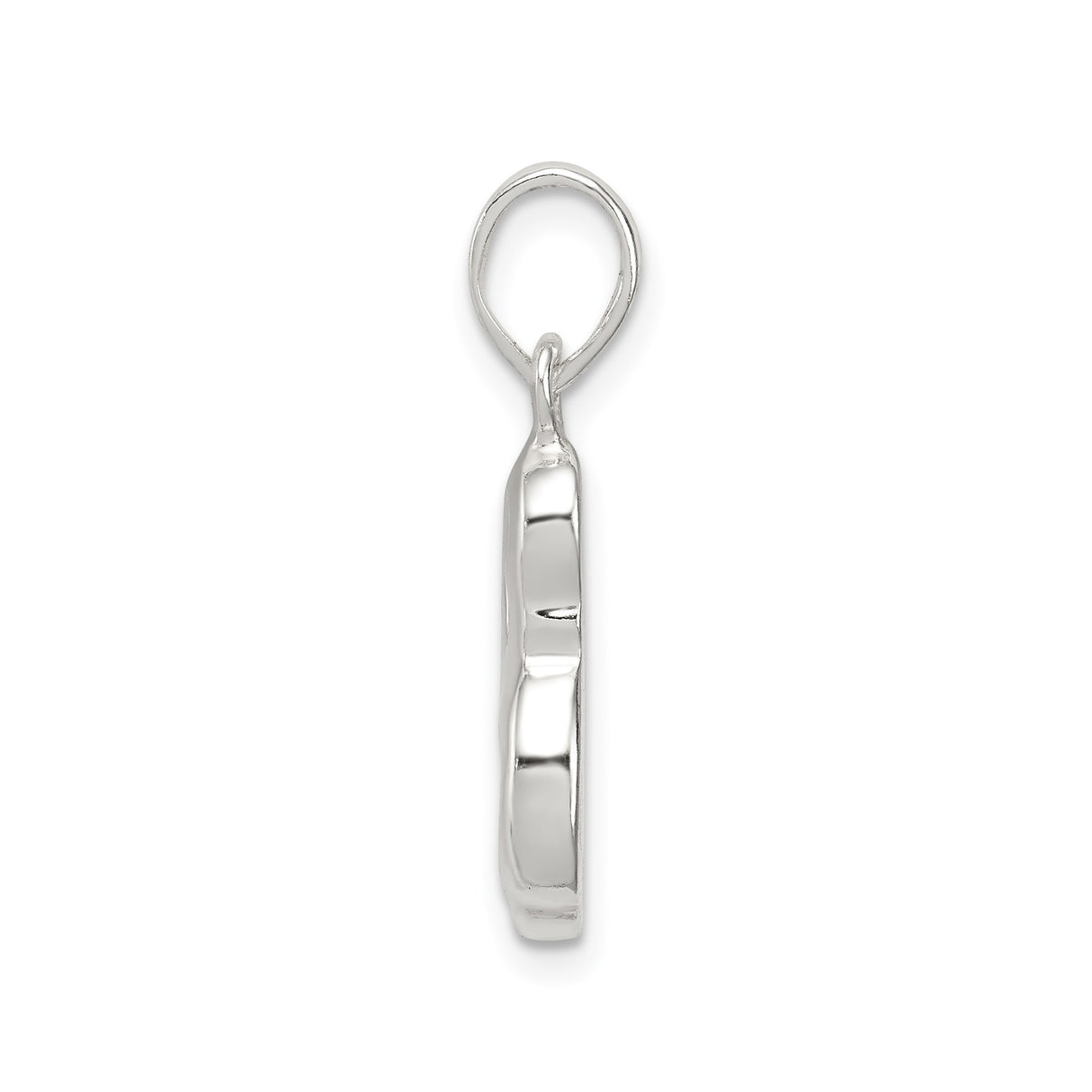 Sterling Silver Pendant with Love Script Design, Abstract Minimalist Style for Women
