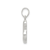 Sterling Silver Pendant with Love Script Design, Abstract Minimalist Style for Women