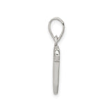 Sterling Silver Initial N Pendant, Cursive Letter Charm with Flowing Design for Women