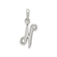 Sterling Silver Initial N Pendant, Cursive Letter Charm with Flowing Design for Women