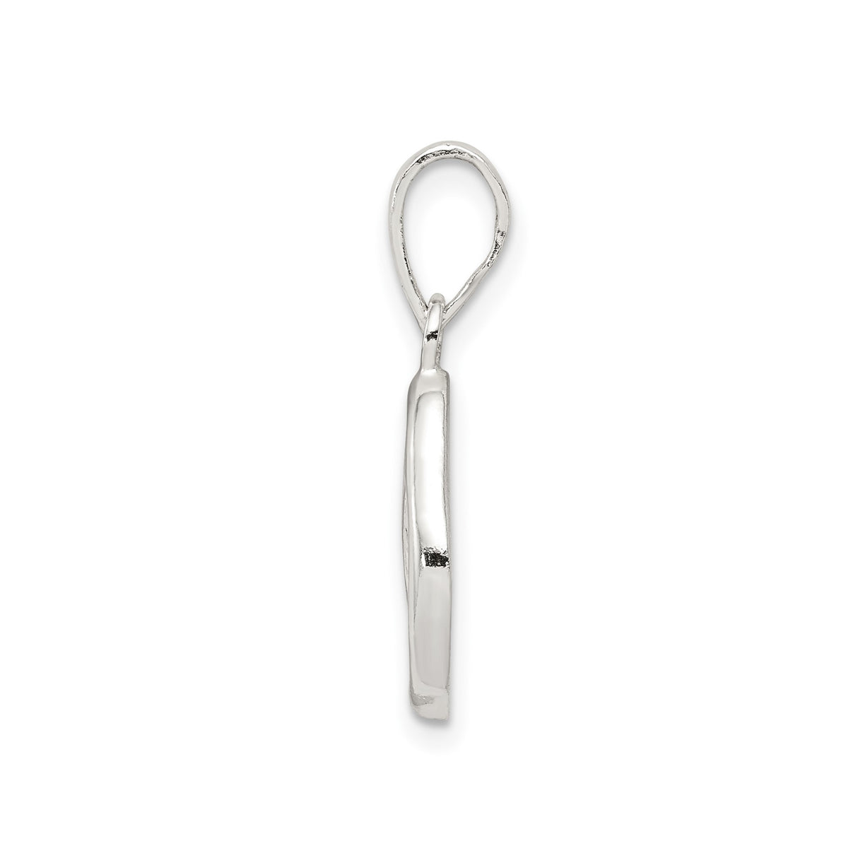 Sterling Silver Ichthys Fish Pendant, Abstract Christian Symbol Jewelry for Women or Unisex Wear