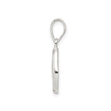 Sterling Silver Ichthys Fish Pendant, Abstract Christian Symbol Jewelry for Women or Unisex Wear