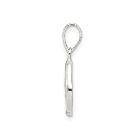 Sterling Silver Ichthys Fish Pendant, Abstract Christian Symbol Jewelry for Women or Unisex Wear