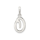 Sterling Silver Ichthys Fish Pendant, Abstract Christian Symbol Jewelry for Women or Unisex Wear