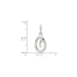 Sterling Silver Ichthys Fish Pendant, Abstract Christian Symbol Jewelry for Women or Unisex Wear