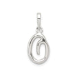 Sterling Silver Ichthys Fish Pendant, Abstract Christian Symbol Jewelry for Women or Unisex Wear