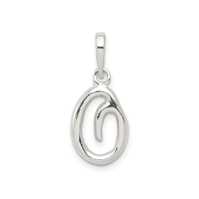 Sterling Silver Ichthys Fish Pendant, Abstract Christian Symbol Jewelry for Women or Unisex Wear