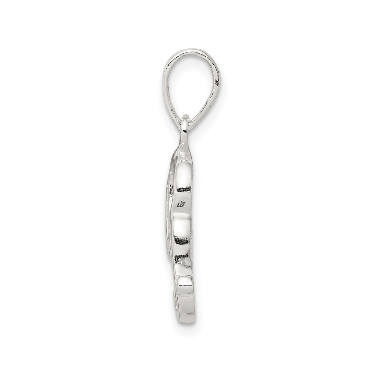Sterling Silver Letter R Pendant, Script Monogram Charm for Women