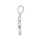 Sterling Silver Letter R Pendant, Script Monogram Charm for Women