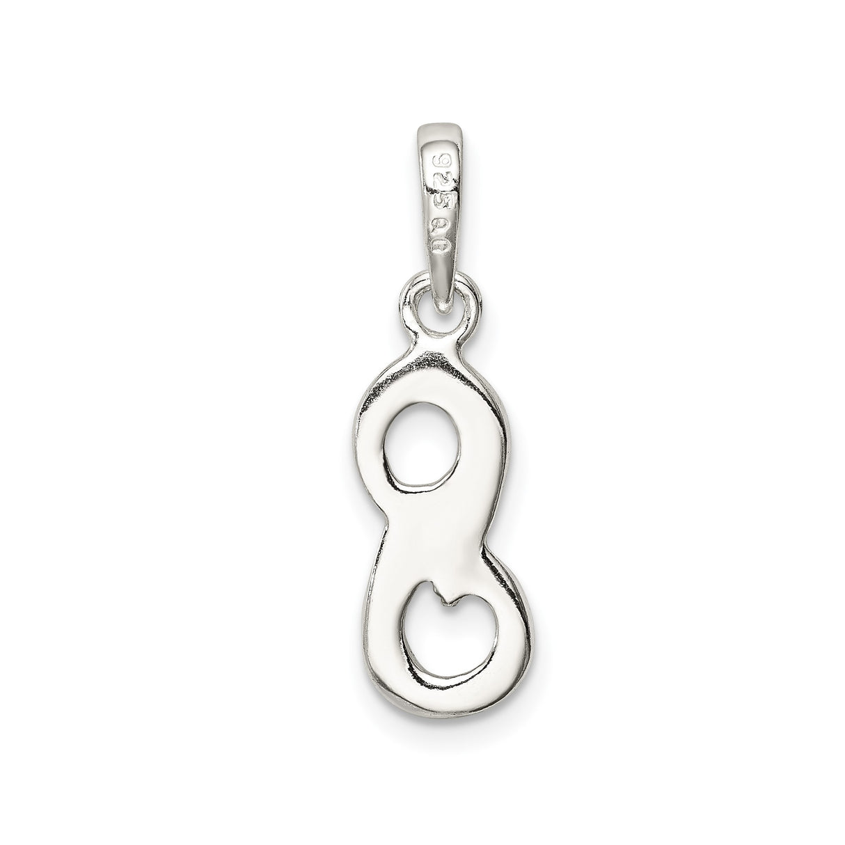 Sterling Silver Infinity Pendant, Abstract Figure Eight Symbol, Minimalist Spiritual Jewelry for Women