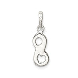 Sterling Silver Infinity Pendant, Abstract Figure Eight Symbol, Minimalist Spiritual Jewelry for Women