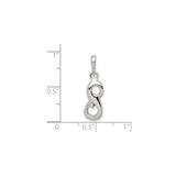 Sterling Silver Infinity Pendant, Abstract Figure Eight Symbol, Minimalist Spiritual Jewelry for Women