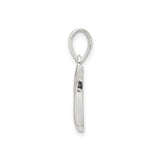 Sterling Silver Initial G Pendant, Script Letter Charm with Polished Finish for Women