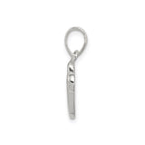 Sterling Silver Aries Pendant with Polished Zodiac Symbol, Fire Sign Astrology Charm for Women