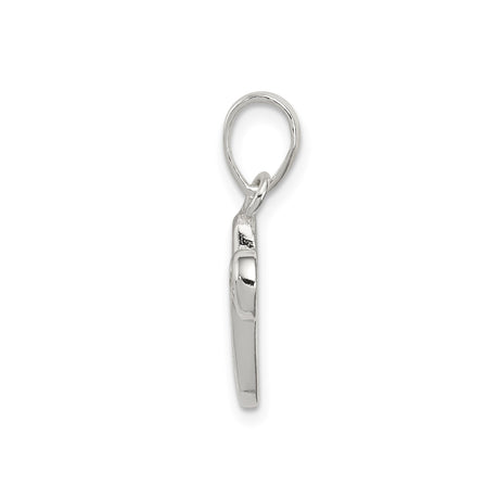 Sterling Silver Aries Pendant with Polished Zodiac Symbol, Fire Sign Astrology Charm for Women