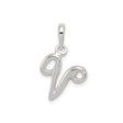 Sterling Silver Aries Pendant with Polished Zodiac Symbol, Fire Sign Astrology Charm for Women