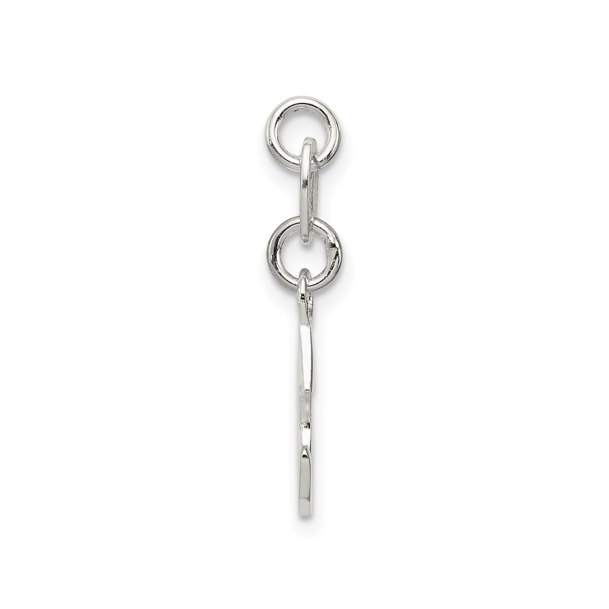Sterling Silver Crescent Moon Pendant, Polished Minimalist Celestial Jewelry for Women