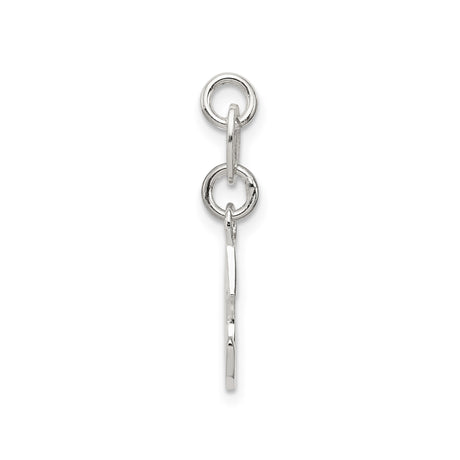 Sterling Silver Crescent Moon Pendant, Polished Minimalist Celestial Jewelry for Women