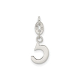 Sterling Silver Crescent Moon Pendant, Polished Minimalist Celestial Jewelry for Women