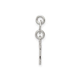 Sterling Silver Initial I Pendant Charm, Polished Block Letter Monogram Jewelry