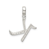 Sterling Silver Chai Pendant with Cubic Zirconia, Hebrew Symbol Judaica Jewelry