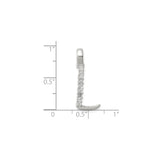 Sterling Silver Letter L Pendant with Cubic Zirconia, Dainty Monogram Charm for Women