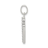 Sterling Silver Initial N Pendant with Cubic Zirconia, Dainty Alphabet Charm Jewelry
