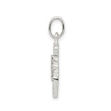 CZ Initial S Charm Pendant in Real 925 Sterling Silver