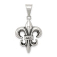 Sterling Silver Fleur-de-Lis Pendant, Gothic Medieval Royal Charm for Men or Women