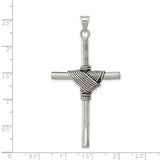 Antiqued Cross Charm Pendant in Real 925 Sterling Silver