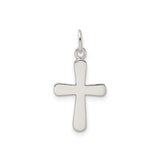 Sterling Silver Cross Pendant, Minimalist Unisex Design, Modern Spiritual Style
