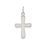 Sterling Silver Cross Pendant, Minimalist Unisex Design, Modern Spiritual Style